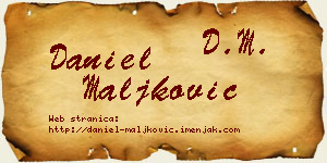 Daniel Maljković vizit kartica